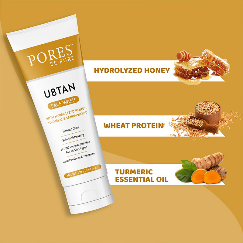 Pores Be Pure Ubtan De-Tan Face Wash | Grocsy