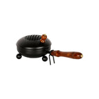 Not Available Handcrafted Metal Dhoop Dani Incense Burner - Black Color | Grocsy