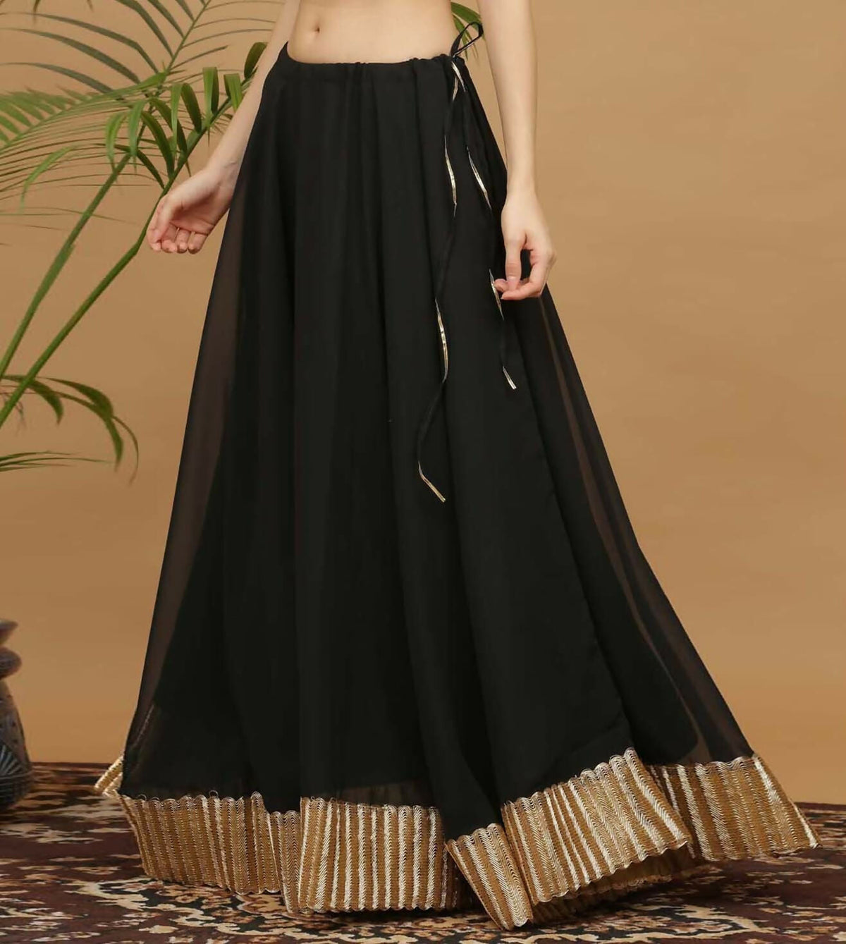Joban Fashion Black Georgette Lehenga Set | Grocsy