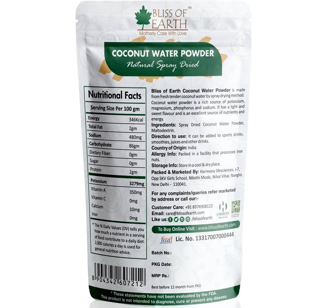 Bliss of Earth Coconut Water powder | Grocsy