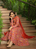 Janasya Mustard Georgette Floral Kurta,Bottom & Dupatta | Grocsy