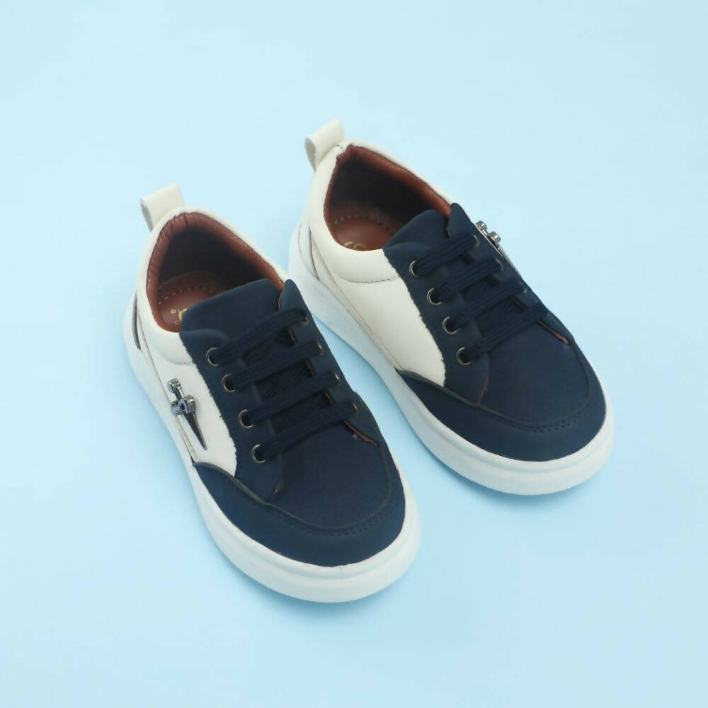 Tiny Bugs Boys Lace Up Casual Shoes - Blue | Grocsy