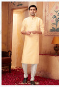 Joban Fashion Light Beige Art Silk Kurta Pyjama | Grocsy