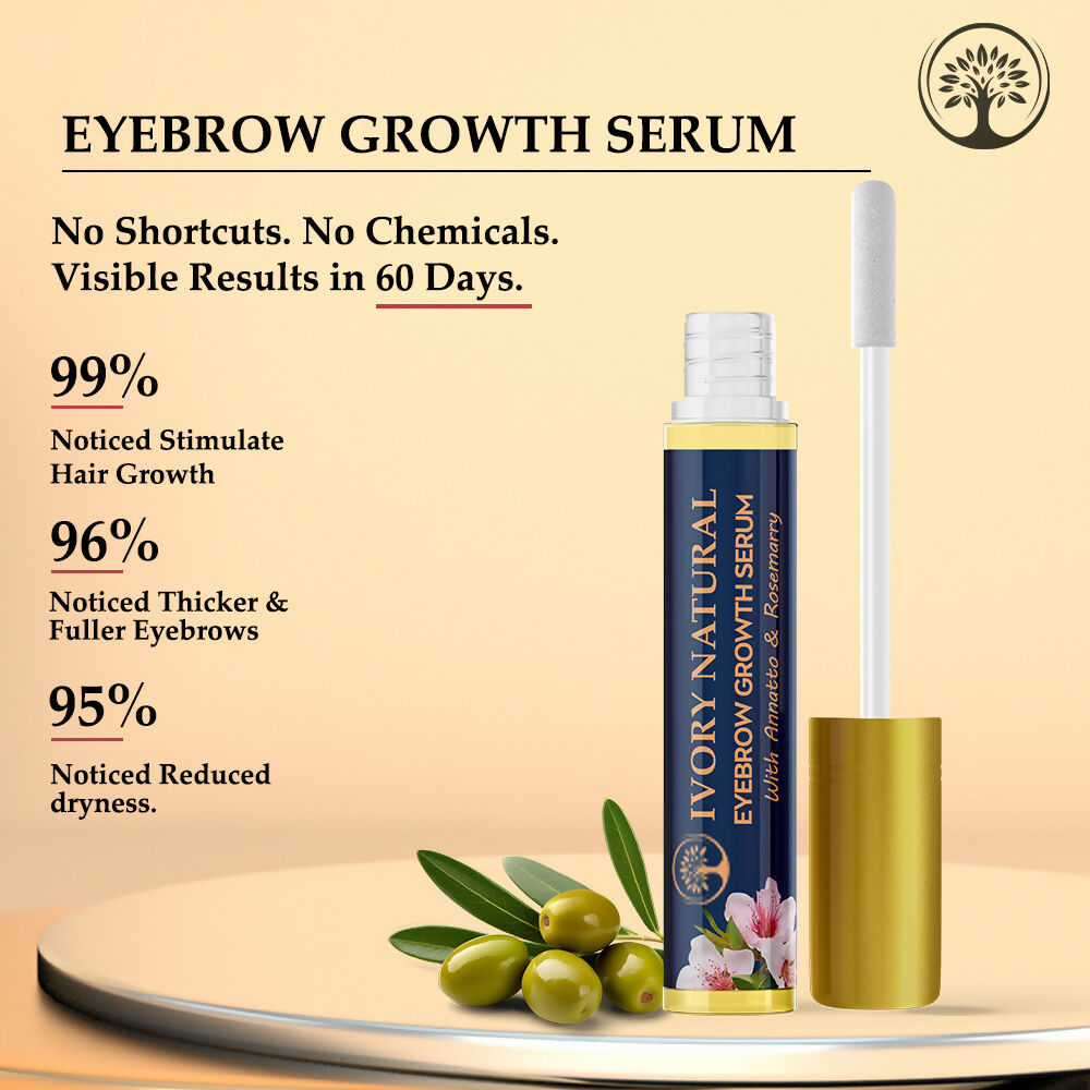 Ivory Natural Eyebrow Growth Serum - Lush Eyebrows For Both Men & Women | Grocsy