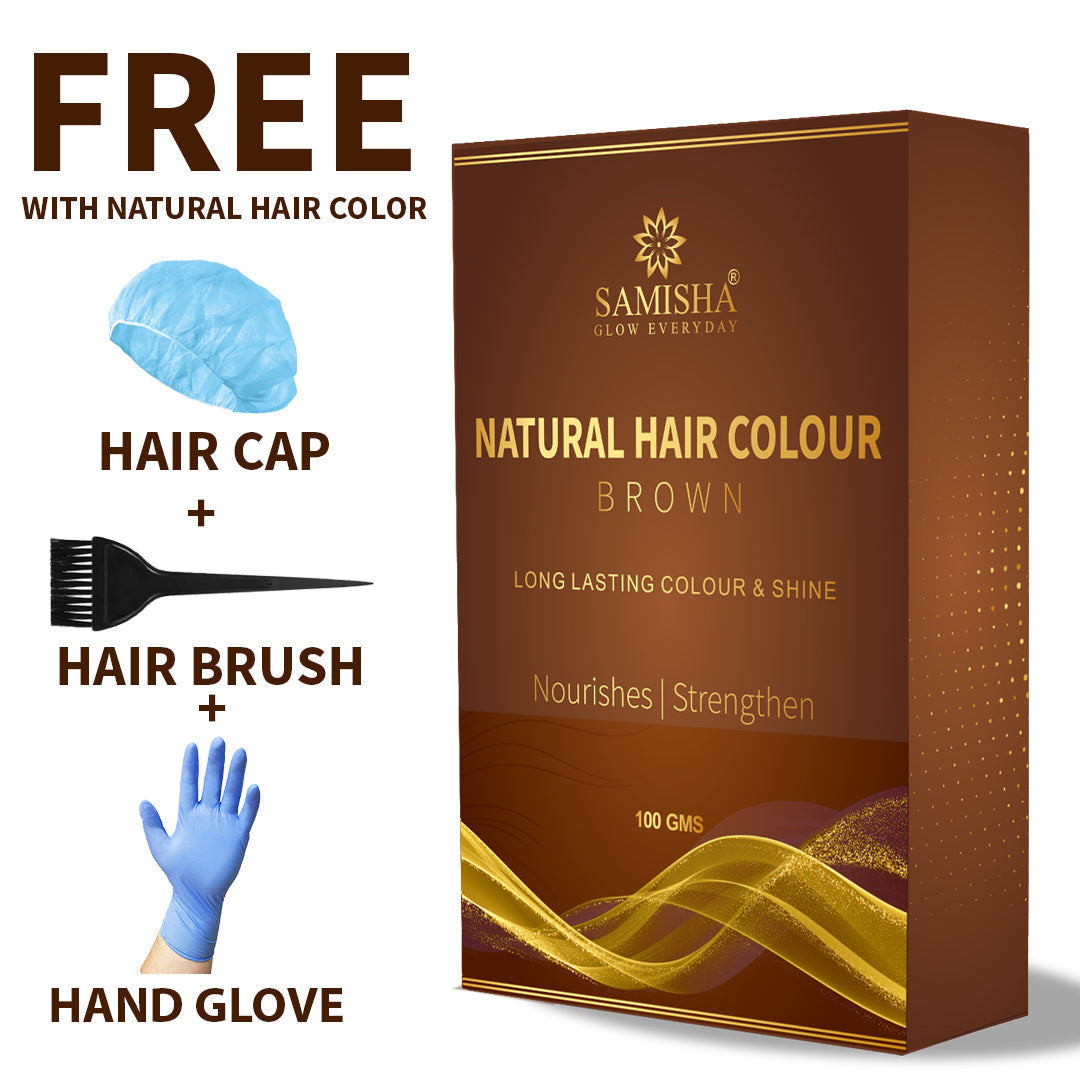 Samisha Brown Hair Colour Powder – Original & Organic Natural Brown | Grocsy