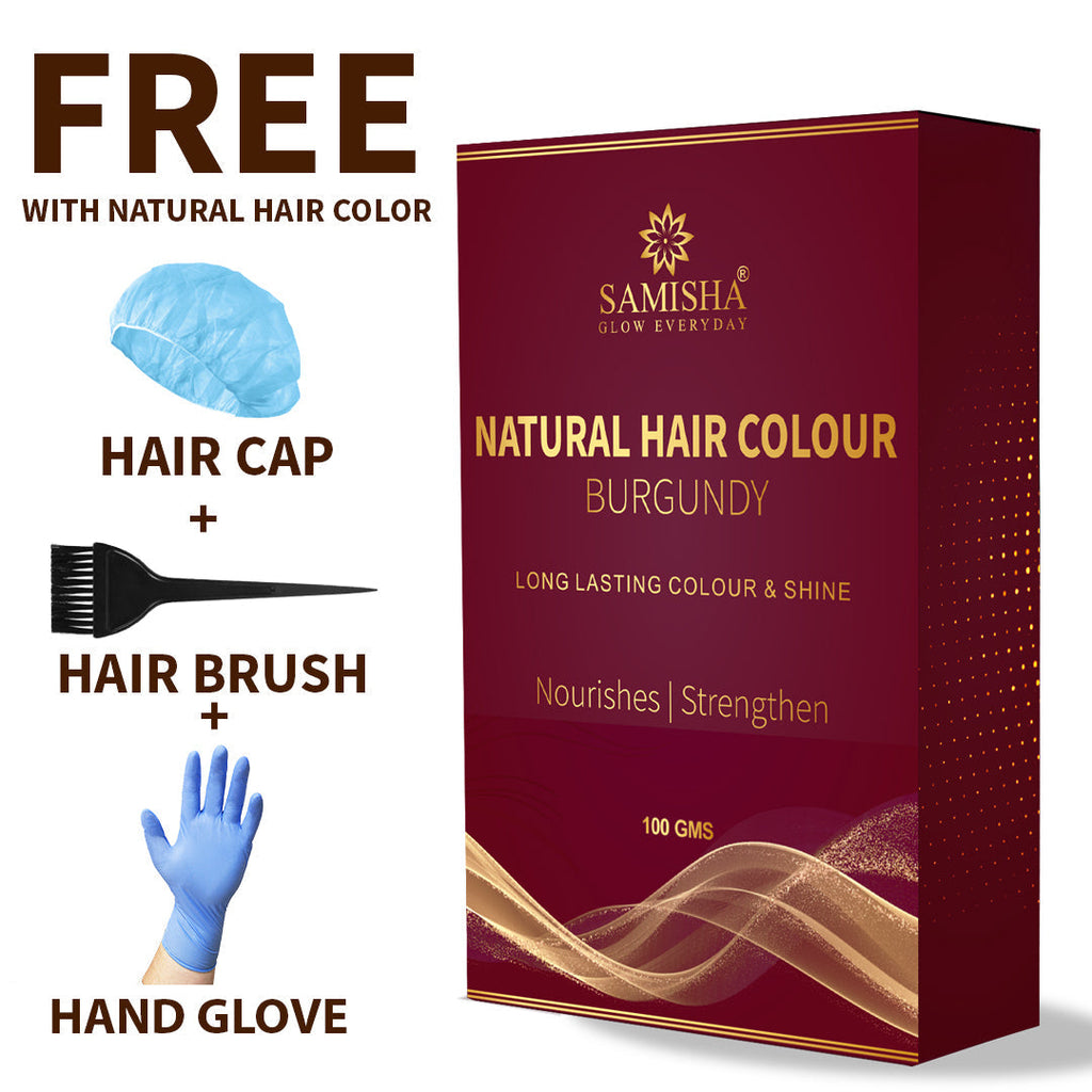 Samisha Burgundy Hair Colour Powder – Original & Organic Reddish Brown | Grocsy