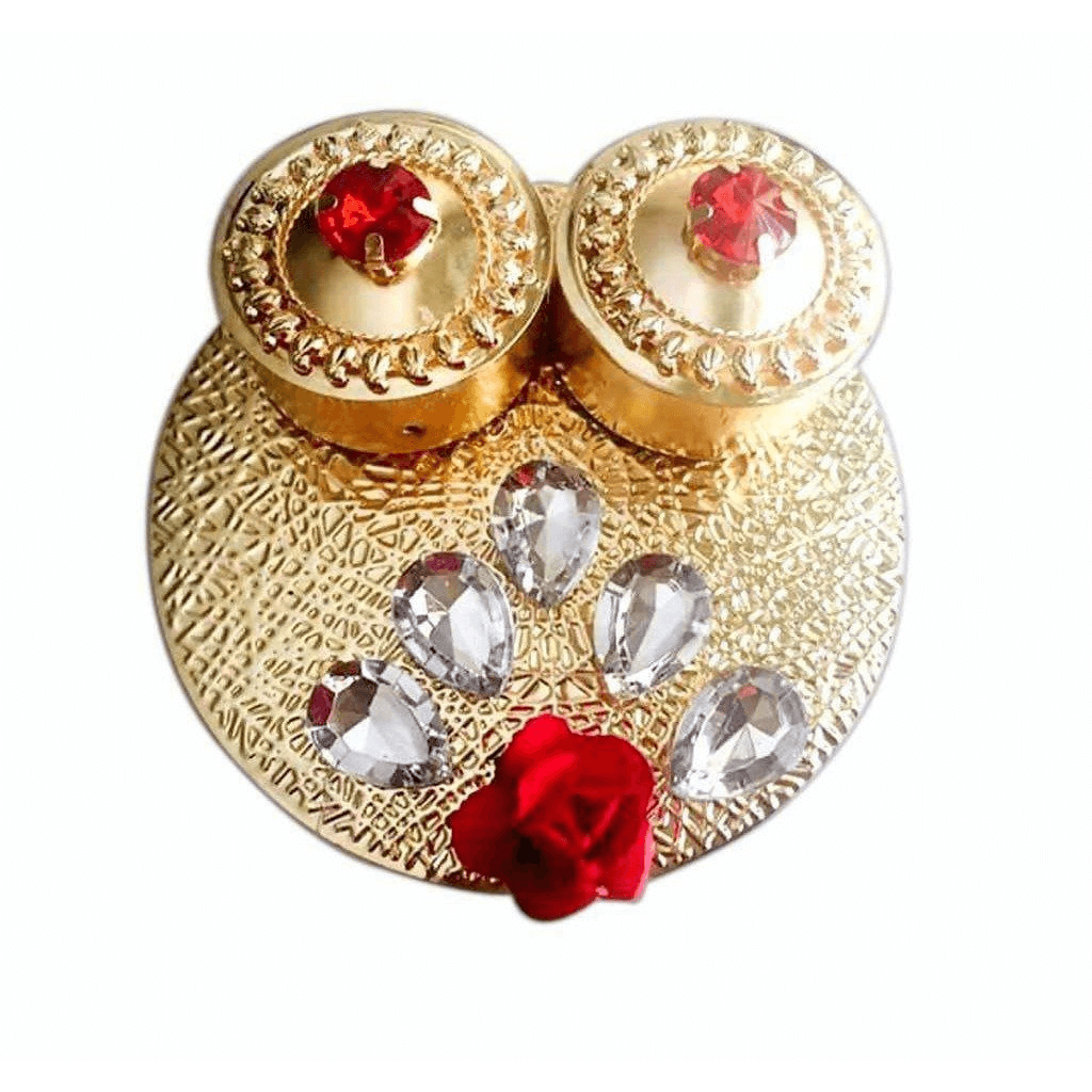 Haldi Kumkum Holder with Kundans | Grocsy