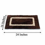 Handicraft Style Eco Series 2 Piece Cotton Blend Door Mat - 16"x24", Grey and Brown | Grocsy