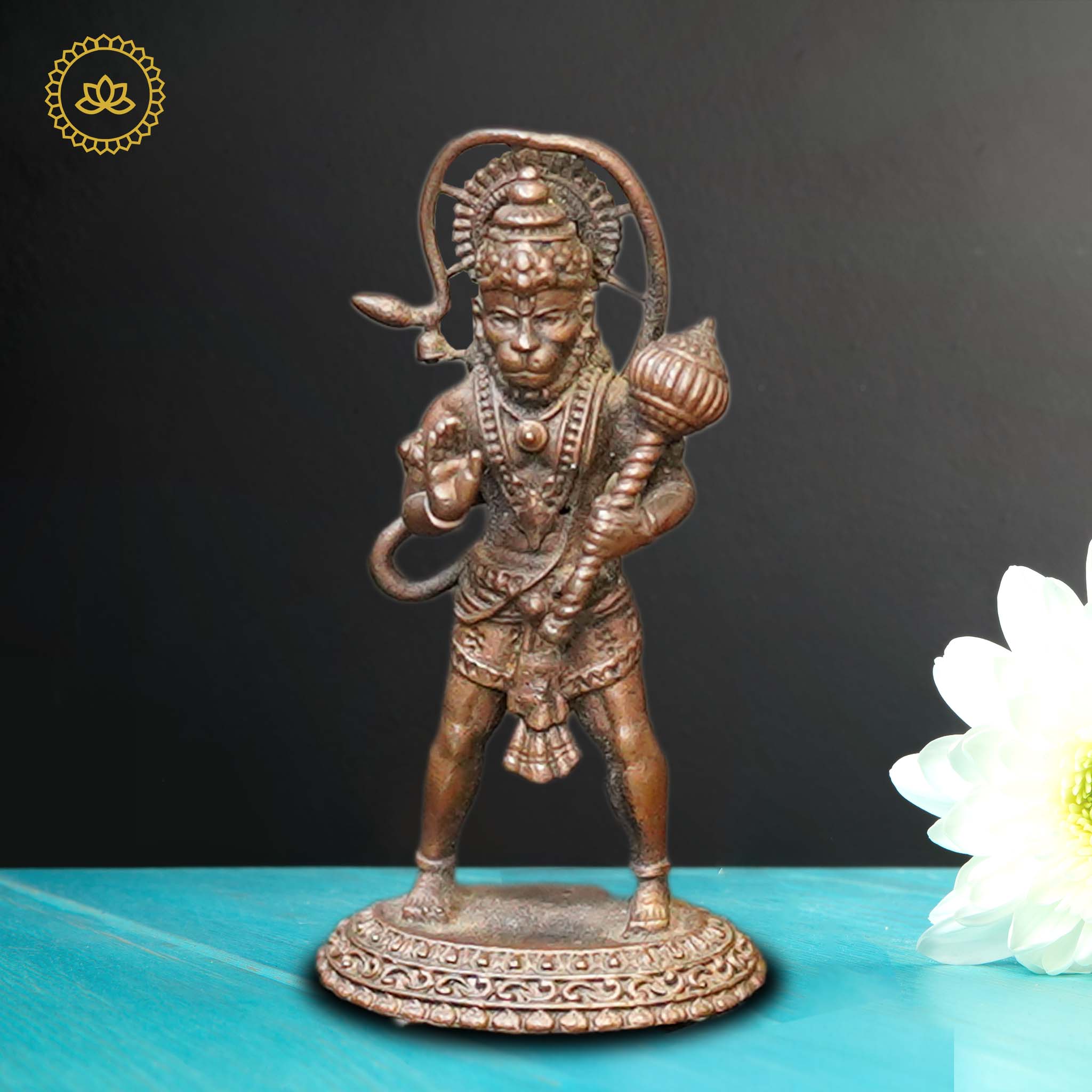 Copper Hanuman Standing Idol | Grocsy