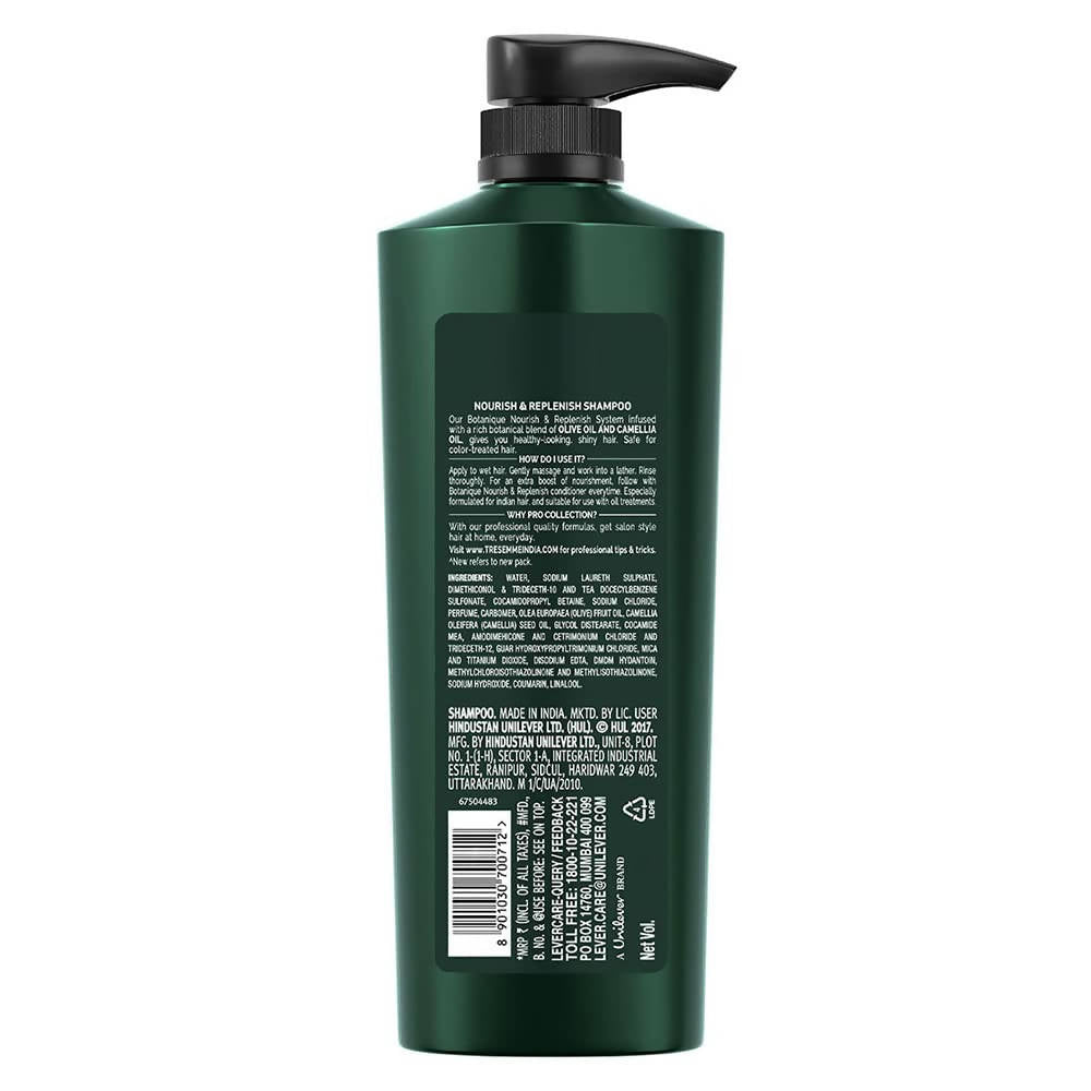 TRESemme Botanique NR Nourish & Replenish Shampoo With Olive & Camellia Oil for Frizz Control & Hair Growth| Paraben Free| Smoothens Dry | Grocsy