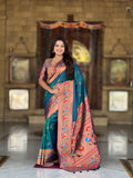 Vedant Vastram Soft Litchi Silk Paithani Jacquard Saree - Teledrama. | Grocsy
