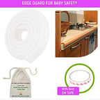 Safe-O-Kid Unique High Density L-Shaped 2 Mtr Long Mini 2 Edge Guards With 8 Corner Cushions - Cream | Grocsy
