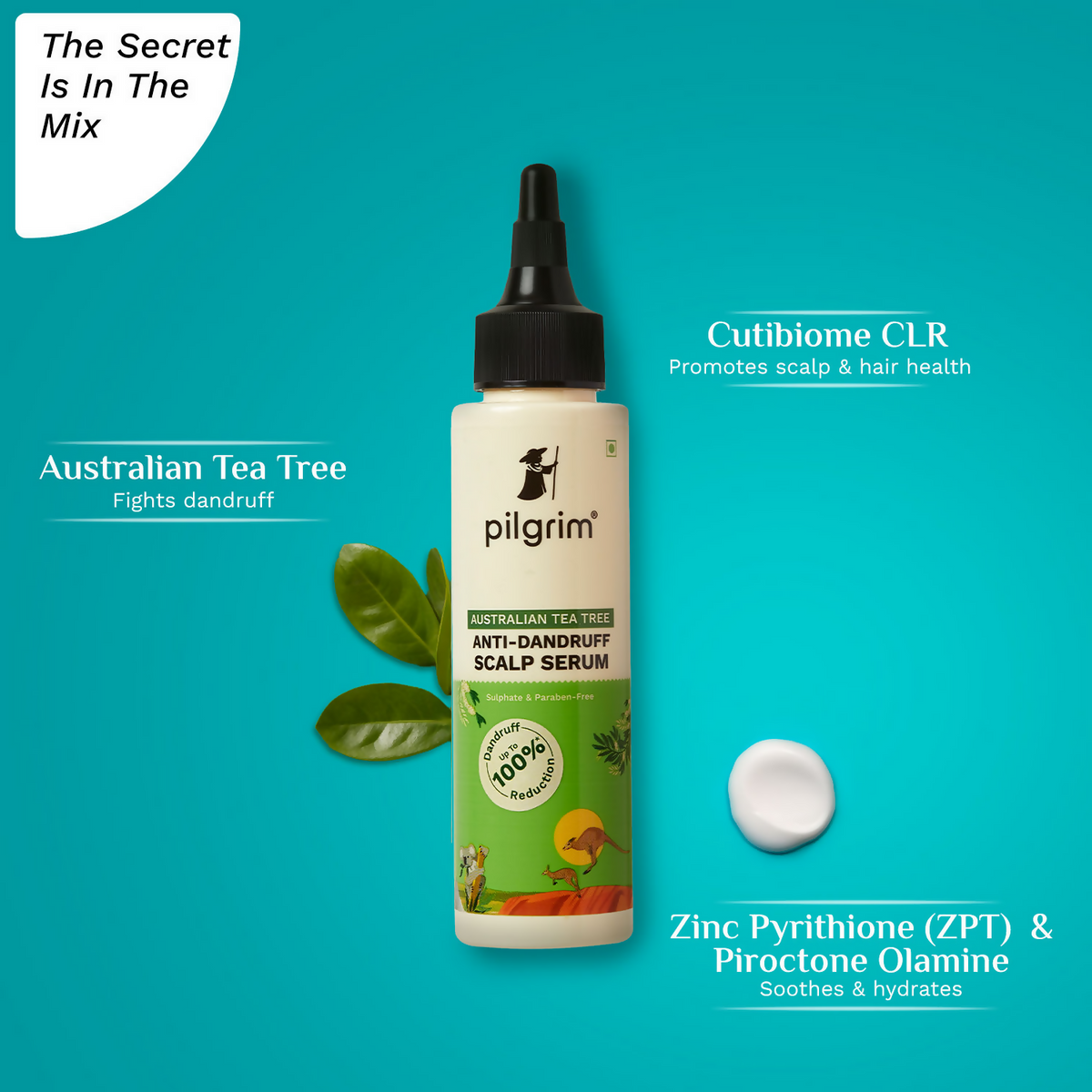 Pilgrim Australian Tea Tree Anti-Dandruff Scalp Serum | Grocsy