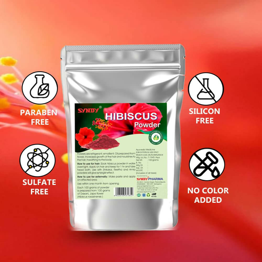 Syndy Pharma Hibiscus Powder for Hair | Grocsy
