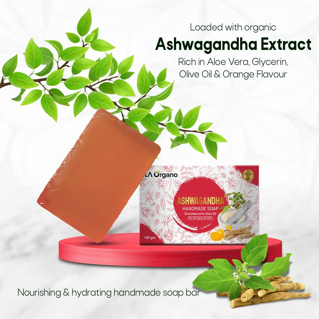 LA Organo Ashwgandha Handmade Natural Bath Soap | Grocsy