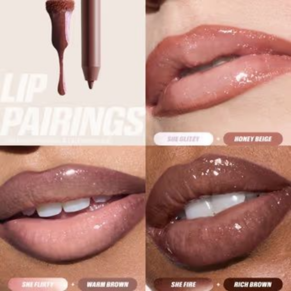 Huda Beauty Icy Nude Faux Filler Lip Gloss - She Flirty | Grocsy
