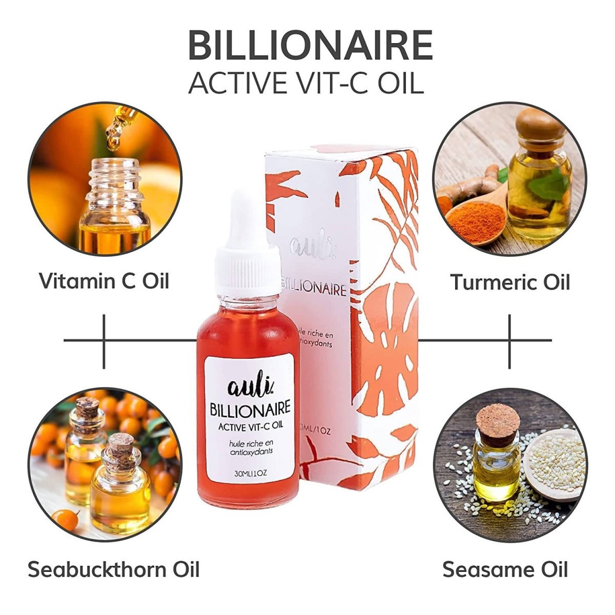Auli Billionaire Damage Repair/Antioxidant Rich Facial Oil (Vitamin C) | Grocsy