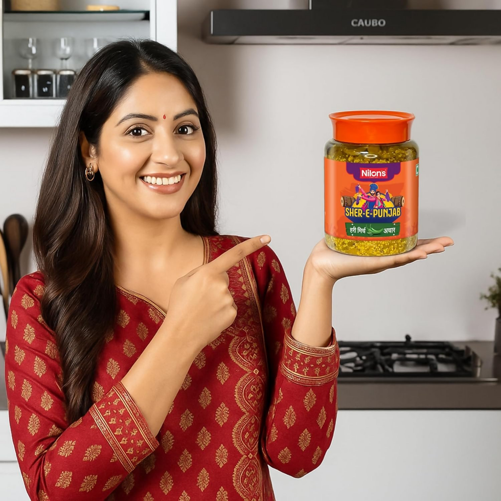 Nilon's SherEPunjab Green Chilli Pickle | Grocsy