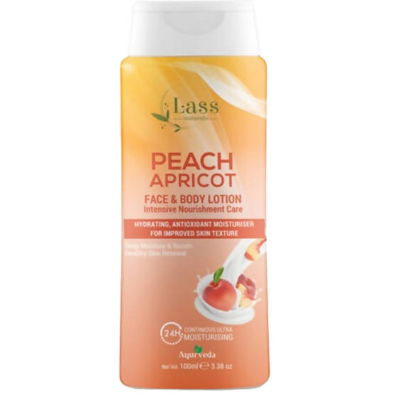 Lass Naturals Peach Apricot Face & Body Lotion | Grocsy