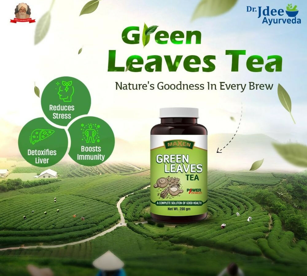 Dr. Jdee Ayurveda Green Leaves Tea, Perfectly Balanced & Refreshing | Grocsy