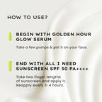 Hyphen By Kriti Sanon Golden Hour Glow Serum & Sunscreen SPF 50 Combo | Grocsy