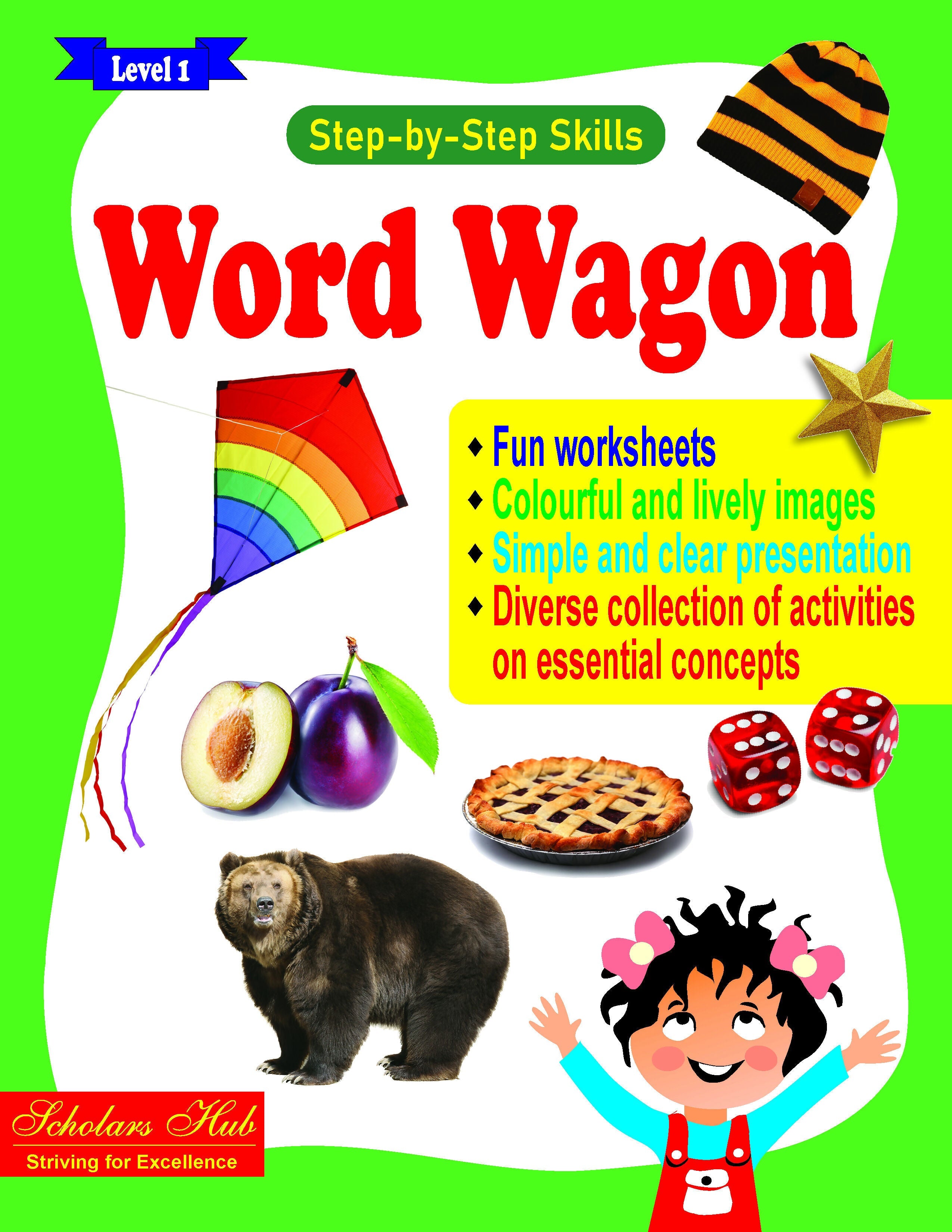 Step By Step Skills Word Wagon-1(Tearble Colourful Worksheets) | Grocsy