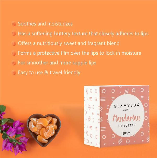 Glamveda Mandarin Lip Balm | Grocsy