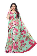 Vamika Green Linen Satin Border Saree (SONAKSHI 12 GREEN) | Grocsy