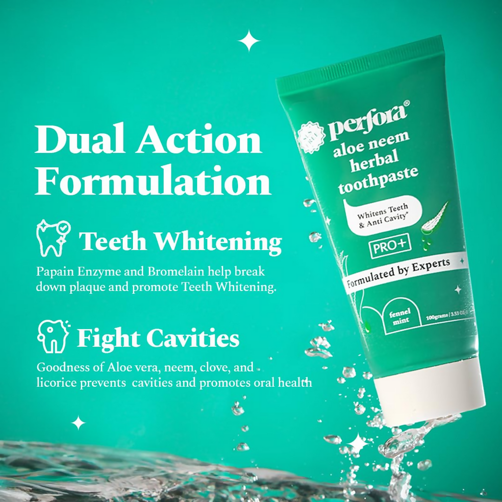 Perfora Aloe Neem Herbal Toothpaste - Fennel Mint | Grocsy