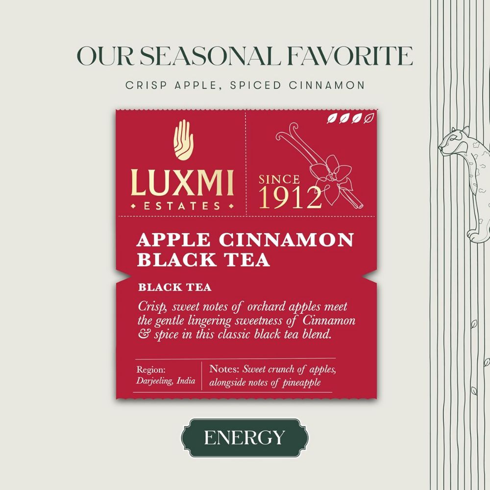 Luxmi Estates Apple Cinnamon Black Tea | Grocsy