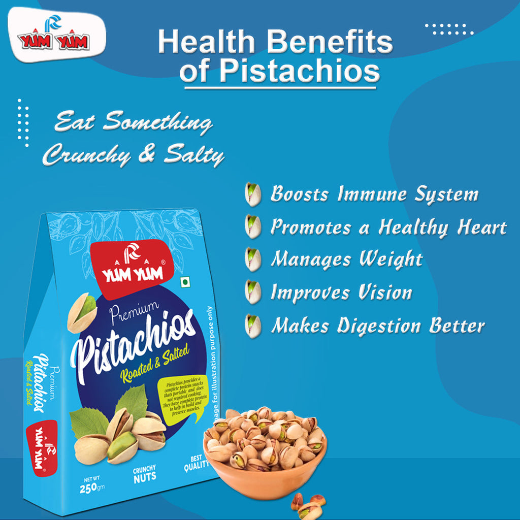 Yum Yum Roasted & Salted Pistachios Box | Grocsy