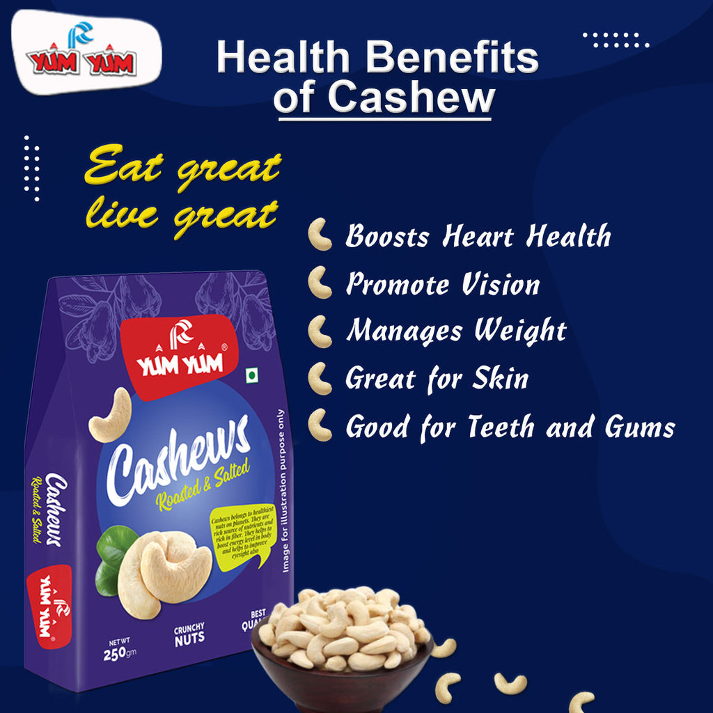 Yum Yum Roasted & Salted Cashews Box | Grocsy