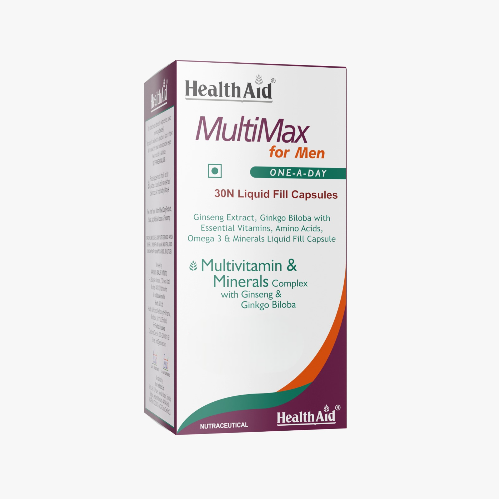HealthAid MultiMax for Men, Vegetarian Liquid fill Capsules