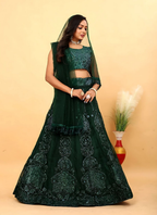 Lehenga Mart Designer Wedding Lehenga Choli For Women - Green | Grocsy