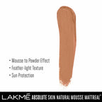 Lakme Absolute Skin Natural Mousse Mattreal Foundation - Medium Caramel | Grocsy