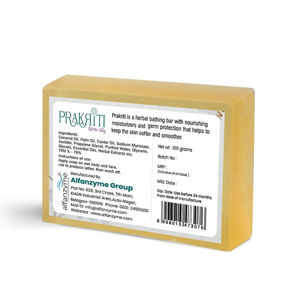 Prakriti Herbal Soap White Lily | Grocsy