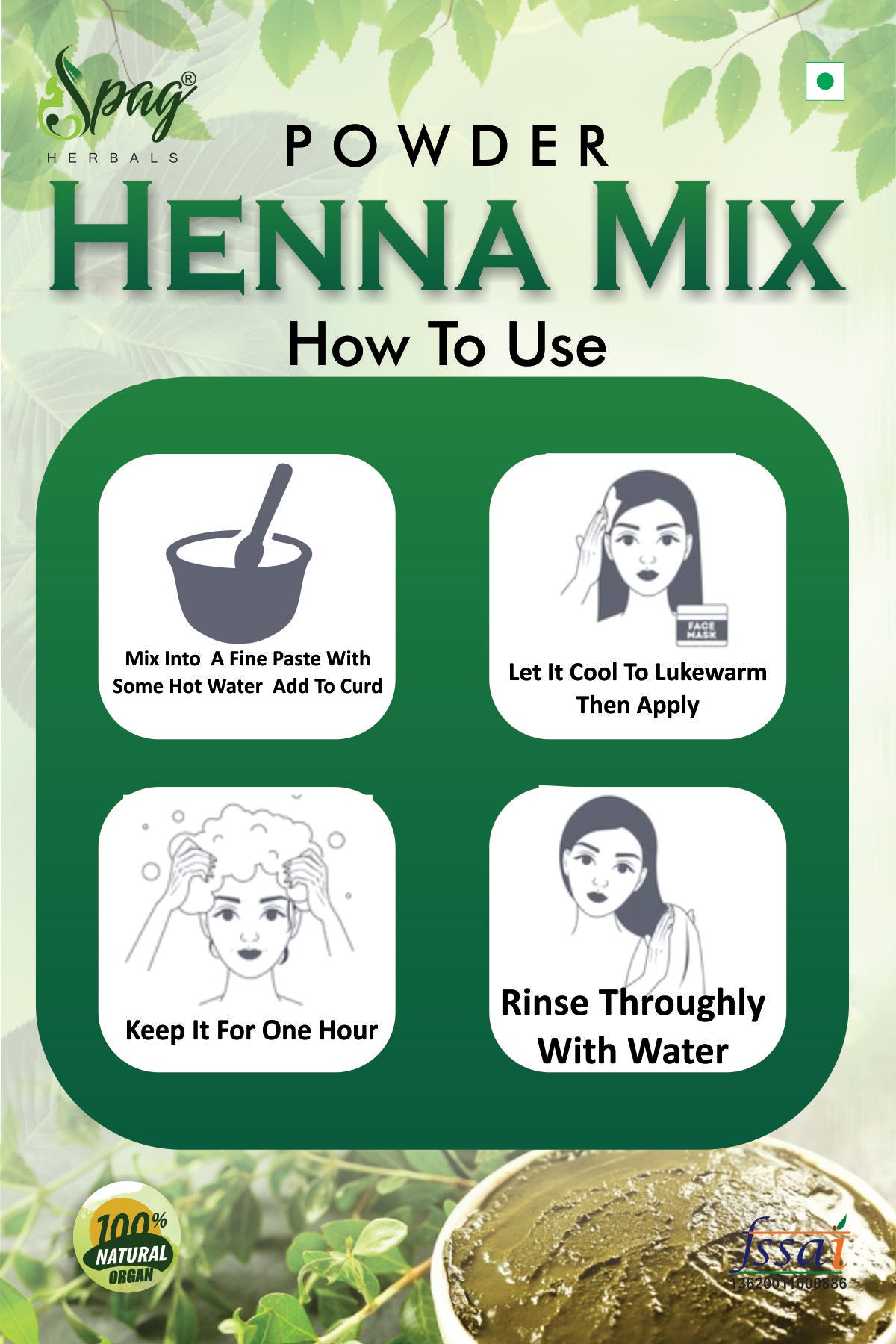 Spag Herbals Premium Henna Mix Powder | Grocsy