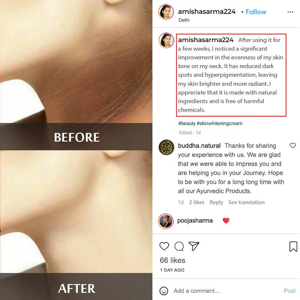 Buddha Natural Neck Whitening Cream | Grocsy