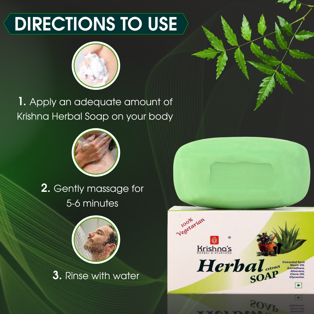 Krishna'S Herbal & Ayurveda Herbal Soap Fully Hydrated | Grocsy