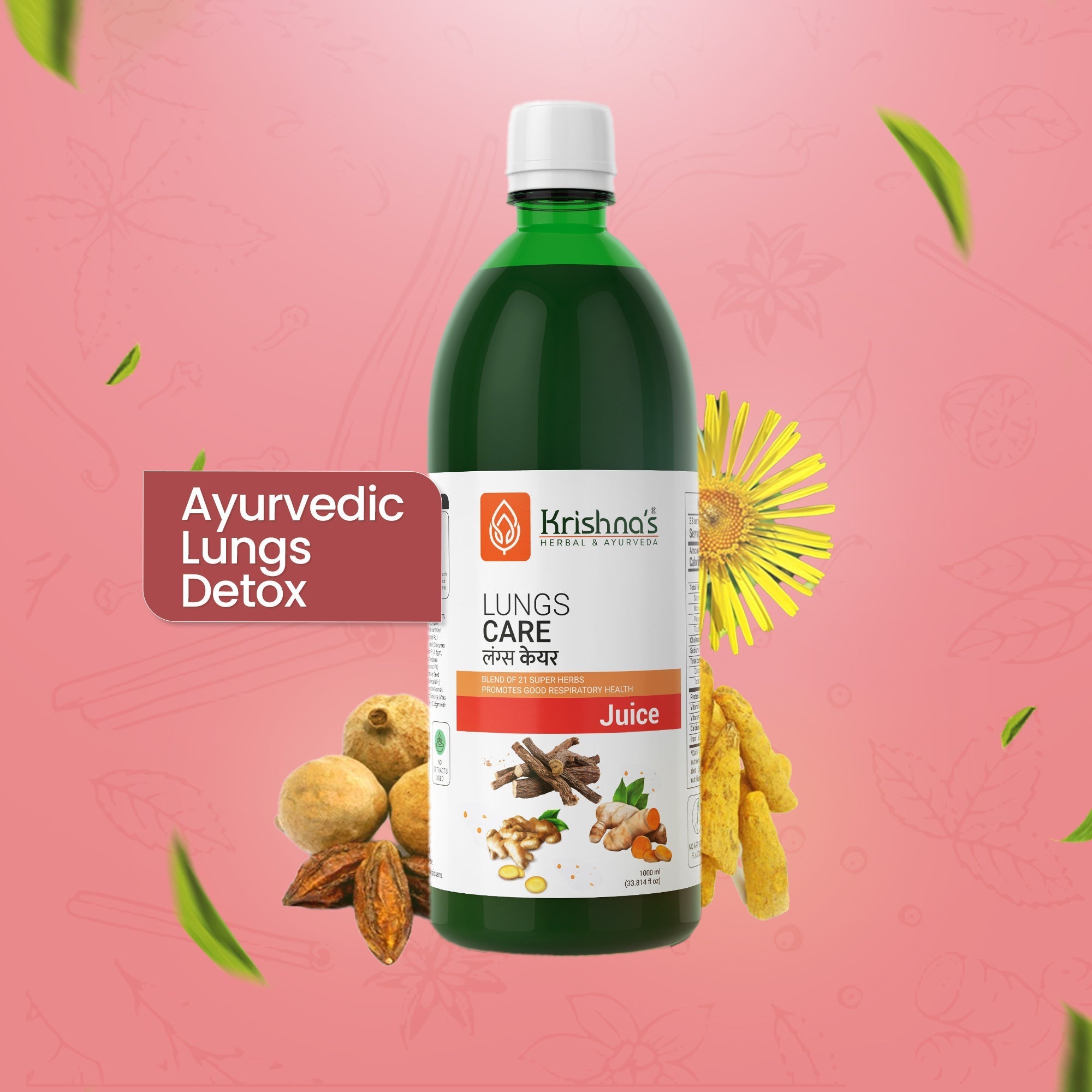 Krishna'S Herbal & Ayurveda Lungs Care Juice | Grocsy