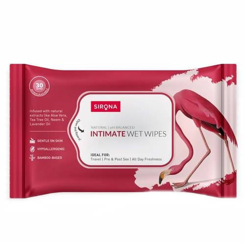 Sirona pH Balanced Bamboo Intimate Wet Wipes | Grocsy