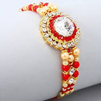 American Diamond Bling Rakhi And Fruit N Nut Chocolates | Grocsy