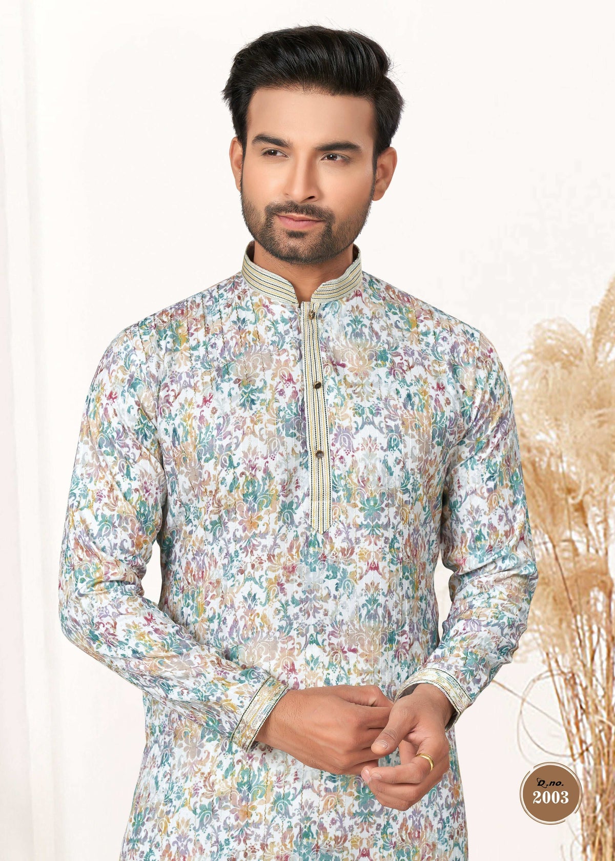 Joban Fashion Men's multicolor Cotton printed Kurta Pyjama set | Grocsy