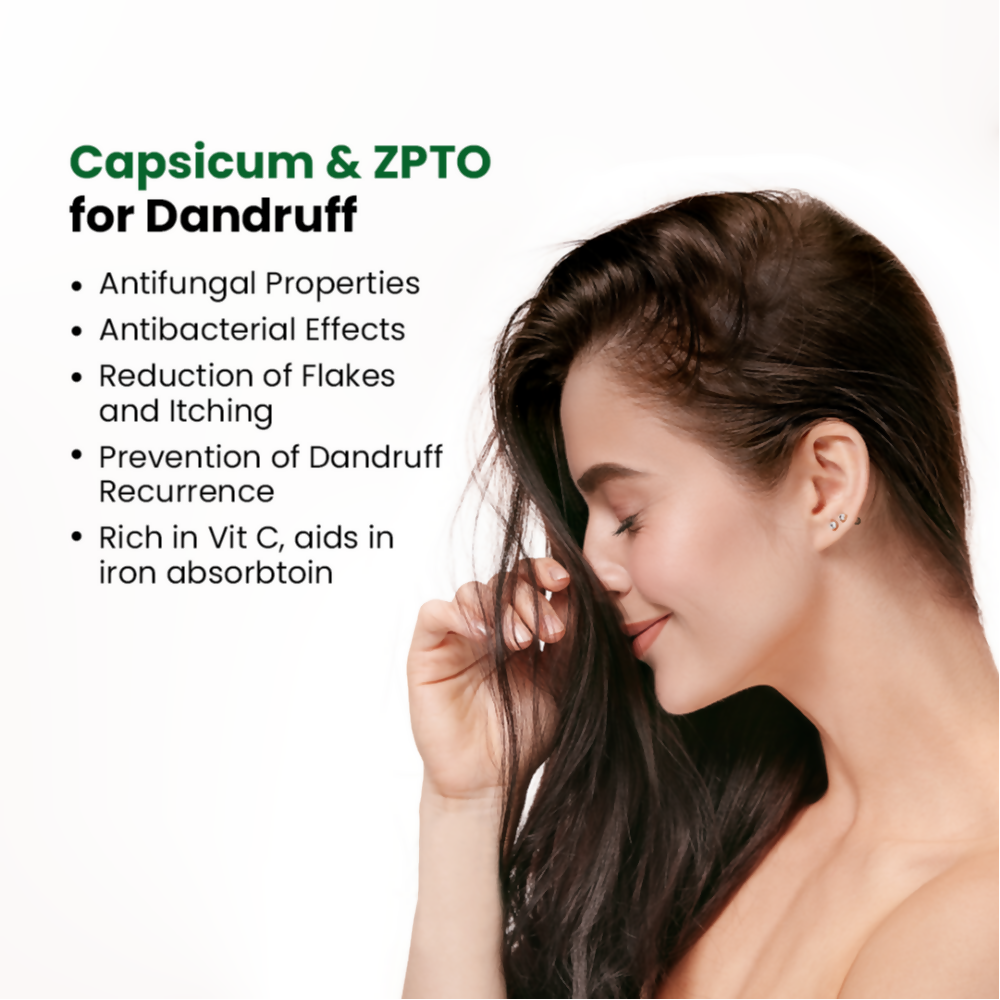 Detoxie Anti-Dandruff & Flake Relief Capsicum Shampoo | Grocsy