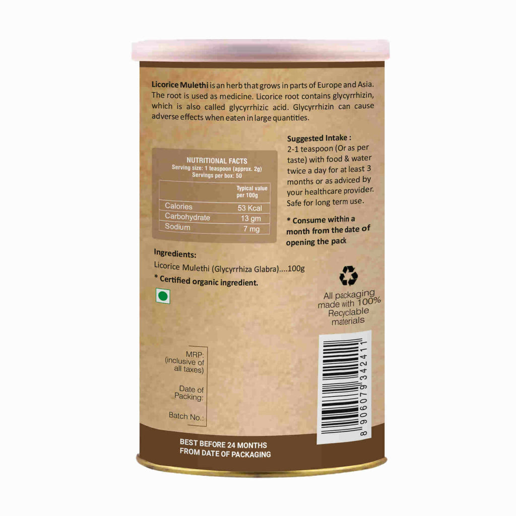 Organic Wellness Licorice Mulethi Powder | Grocsy