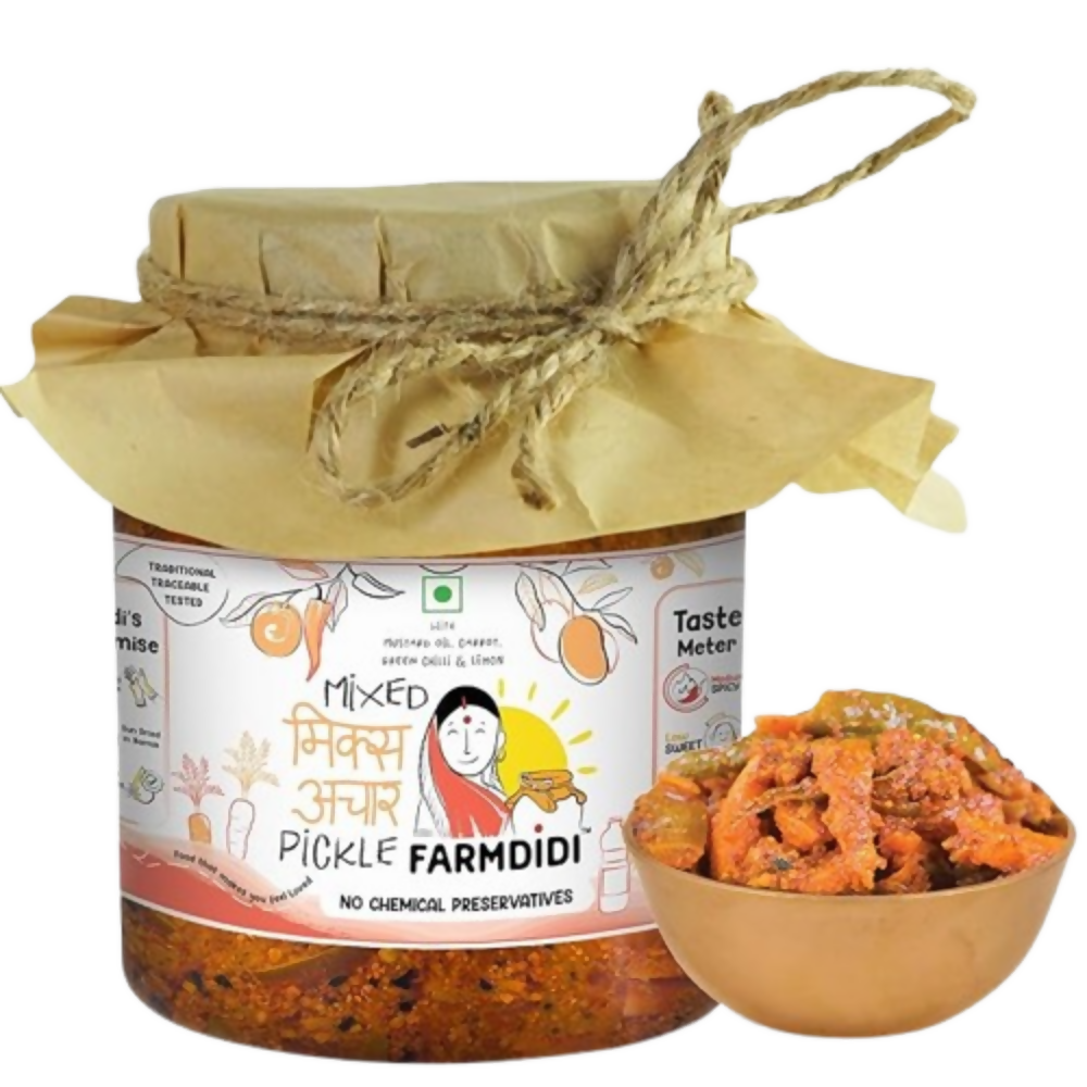 FarmDidi Mixed Pickle - Tangy & Salty | Grocsy