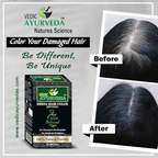VedicAyurveda Natural Henna hair color Soft Black | Grocsy