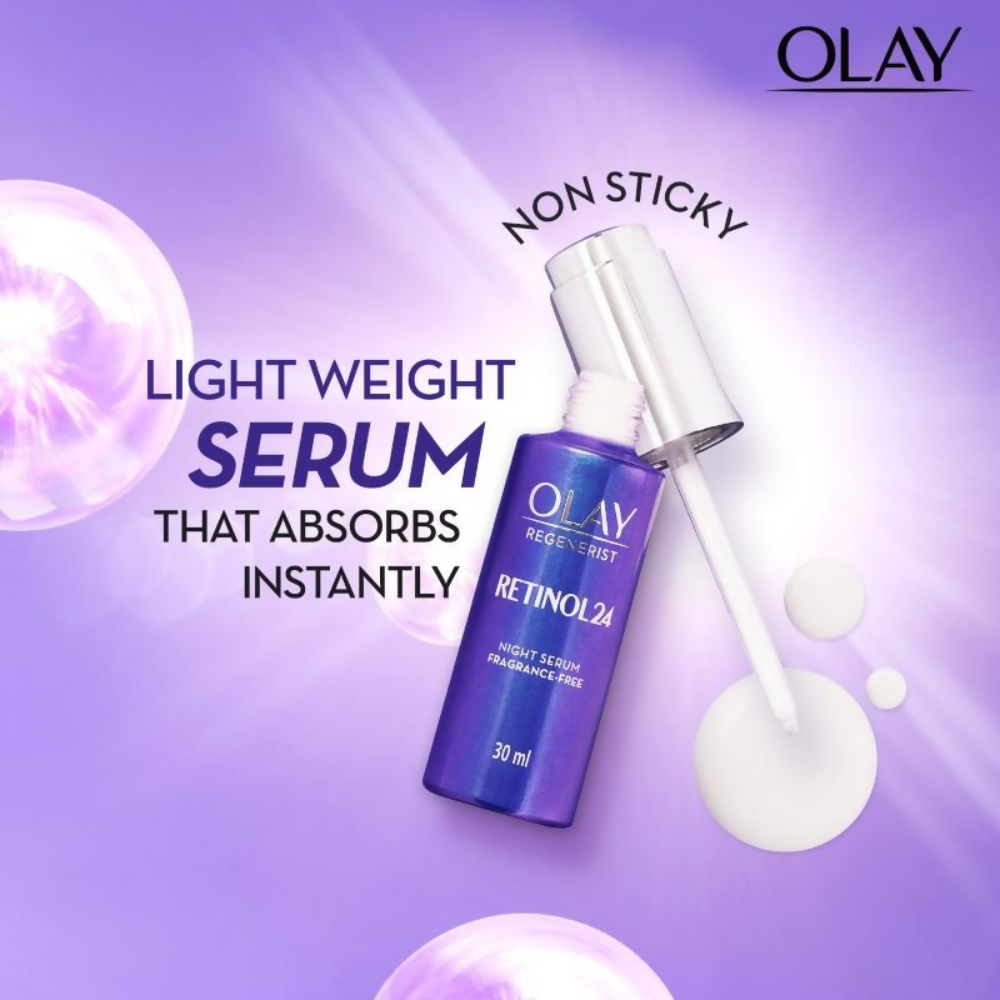 Olay Retinol Kit For Overnight Repair - Serum With Free Cleanser | Grocsy