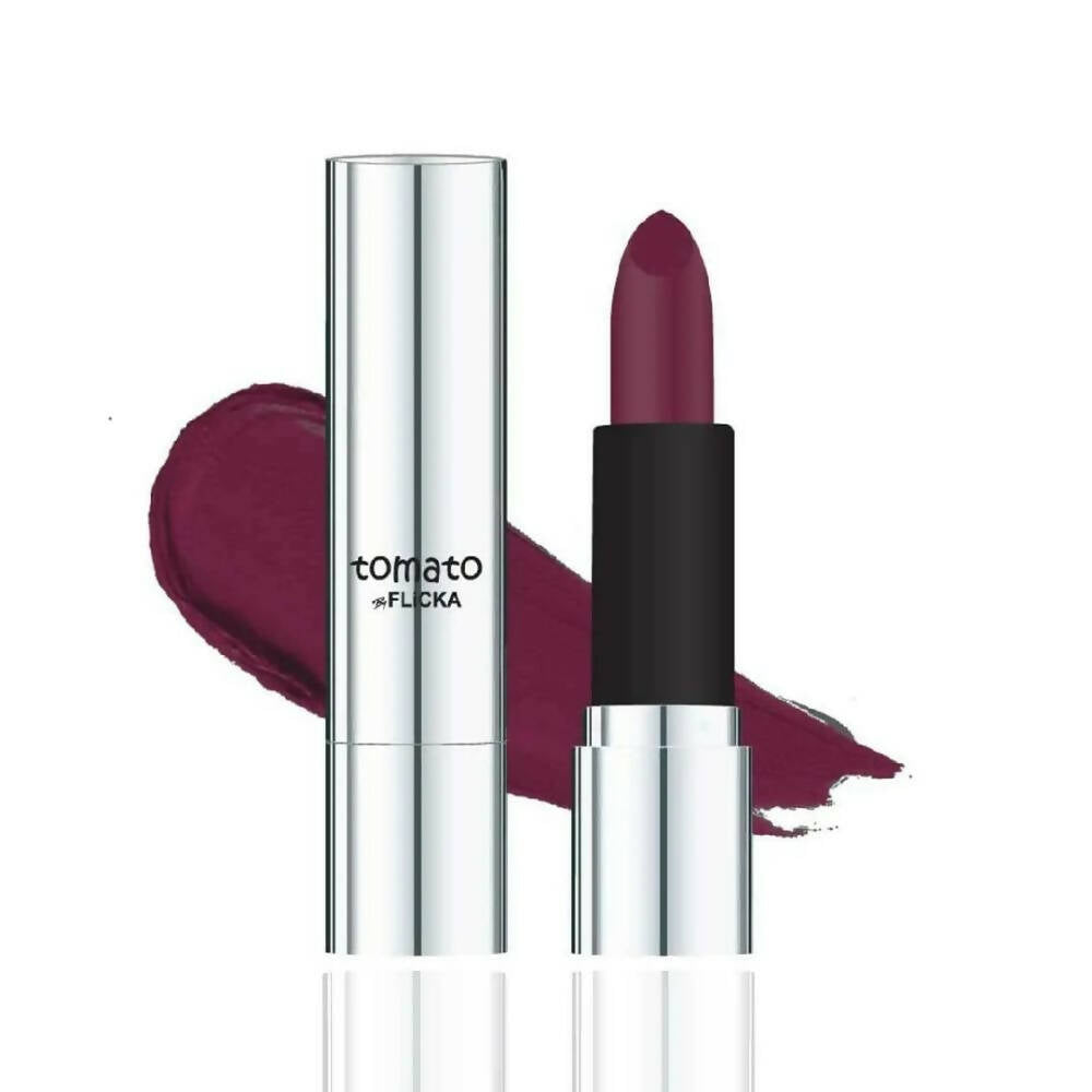 Flicka Tomato Maroon Matte Finish Lipstick Shade 09 | Grocsy