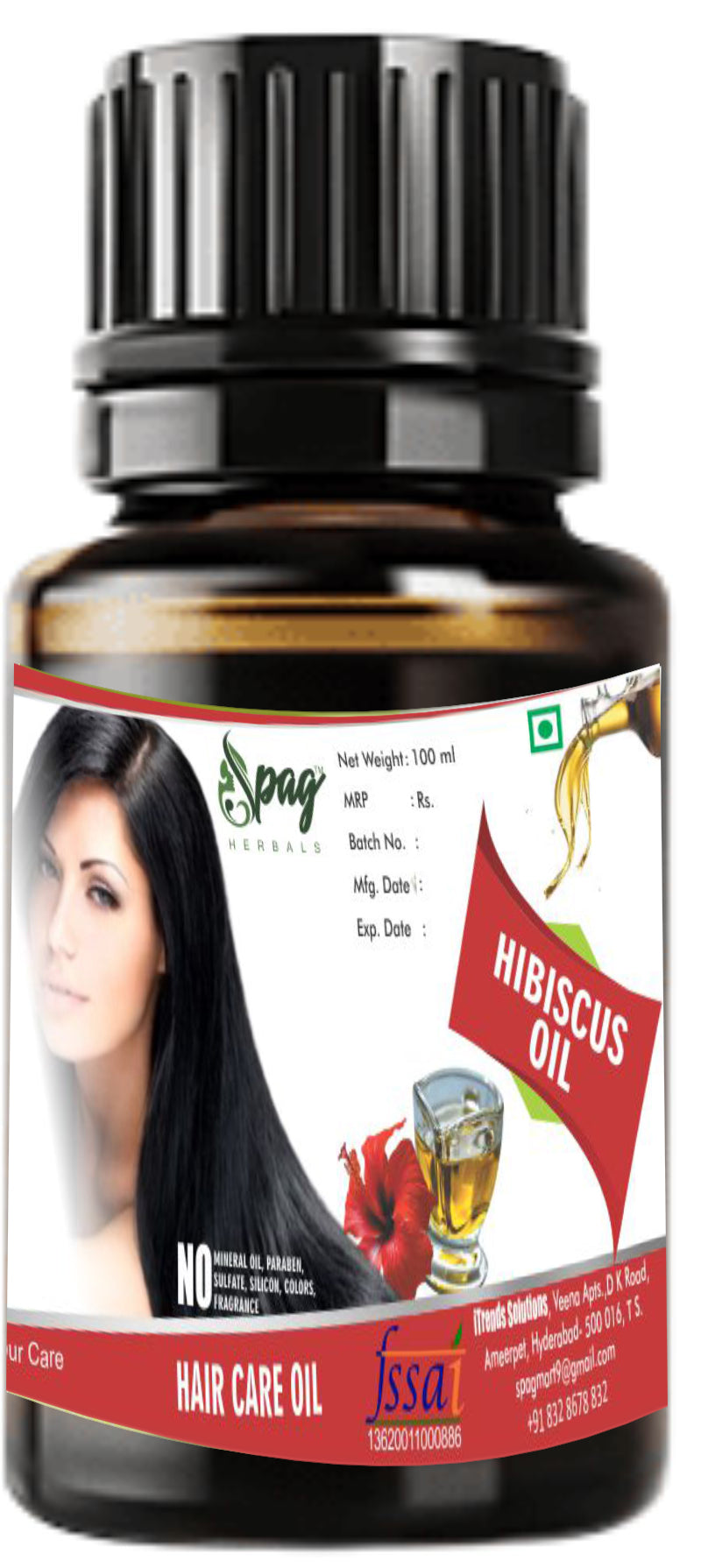 Spag Herbals Hibiscus Herbal Hair Oil | Grocsy